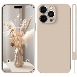 Produktbild: HGH für iPhone 14 Pro Max Hülle Silikon mit Lanyard, Handyhülle für iPhone 14 Pro Max Case Microfiber-Innenfutter Shockproof Kameraschutz Schutzhülle für iPhone 14 Pro Max Hülle Dünn, Khaki