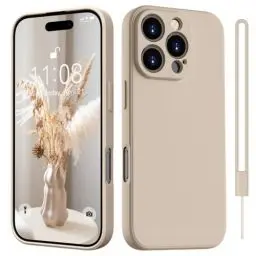 Produktbild: HGH für iPhone 16 Pro Hülle Silikon mit Lanyard, Handyhülle für iPhone 16 Pro Dünn Rundumschutz mit Microfiber-Innenfutter Kratzfest Schutzhülle Cover Hülle für iPhone 16 Pro 6.3
