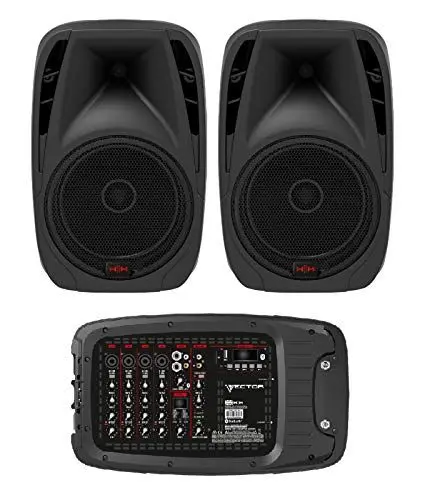 Produktbild: HH Electronics VECTOR by HH VRC-210 - Portable PA system - 2x500W - 6 channel mixer with Bluetooth and DSP