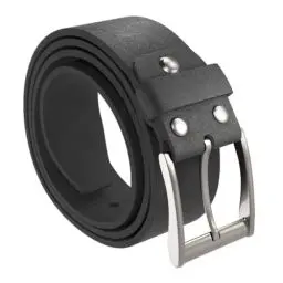Produktbild: H&H Gürtel Herren Ledergürtel Schwarz für Männer Leder Anzug Jeans 38mm breit kürzbar (Bund 110 cm/Länge 125 cm)