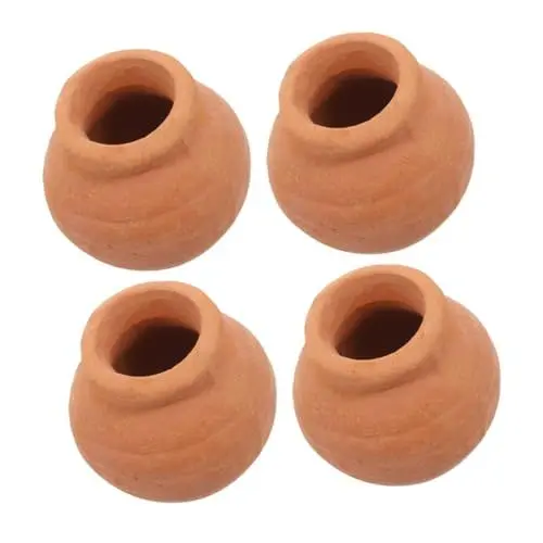Produktbild: HIAKDOFT 4stücke Mini Terracotta Töpfe Für Sukkulenten Kleine Blumentöpfe Mit Drainagelöchern Für Innen Und Außendekoration Für Kakteen Und Kräuter