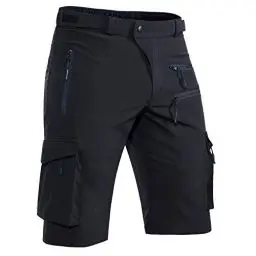Produktbild: Hiauspor Shorts Herren, Sommer Leichte Schnelltrocknend mit 5 Taschen Cargo Bermuda Wanderhose Sport Chino Trekking Outdoor MTB Hose Männer Kurz Atmungsaktiv Stretch (Schwarz, 2XL)