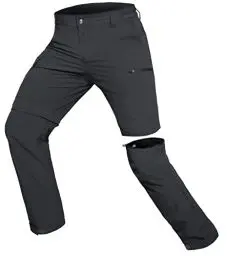 Produktbild: Hiauspor Wanderhose-Herren-Zip-Off-Outdoorhose-Sommer-Leicht-Trekkinghose-Atmungsaktiv-Schnell-Trockend-Funktionshose-Softshellhose-mit-5-Tiefe-Taschen (XL, Dunkelgrau)