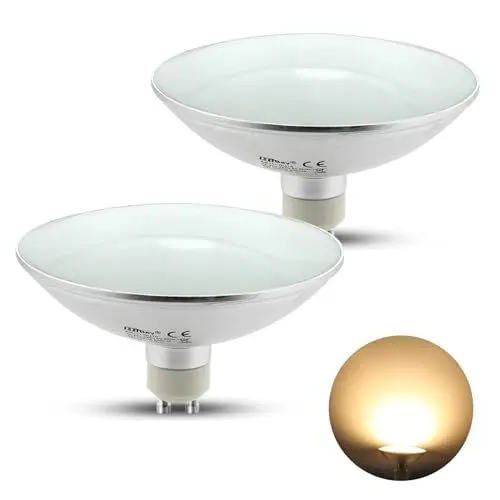 Produktbild: HiBay 2er Leuchtmittel GU10 LED AR111 Strahler Lampe 9W Spot Reflektor Ersatz für 75W Halogenlampen,800lm 3000K 120° Warmweiß,LED-Glühlampe für Restaurant, Kantine, Wohnzimmer