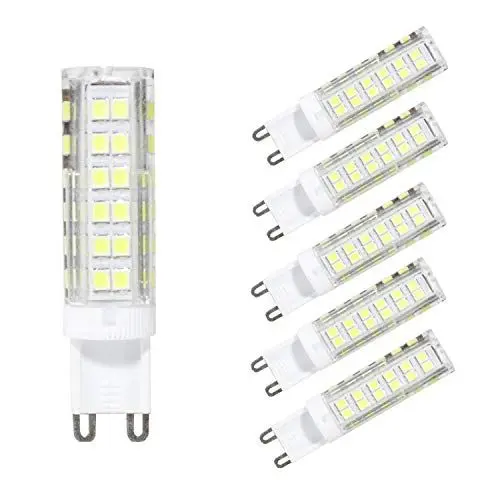 Produktbild: HiBay 7W Glühbirne G9, LED Leuchtmittel G9 Kaltesweiß Lampen 360 Grad Winkel Glühbirnen 600LM Energiesparlampe ersetzt 60W Halogen 6000K 230V Birnen, 6er-Pack