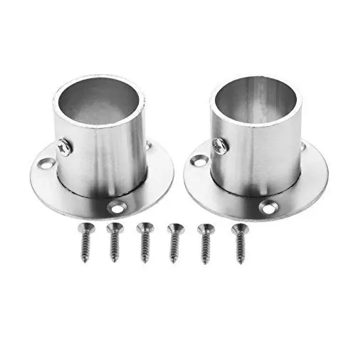 Produktbild: Hicello 2 Stück Flansche aus Edelstahl Rohrhalterung Rohrflansch für Kleiderschrank, Rohrleitung, Stütze und Halterung, Verbindung zwischen Rohren, Kleiderstangehalter Rohrflansch 32mm