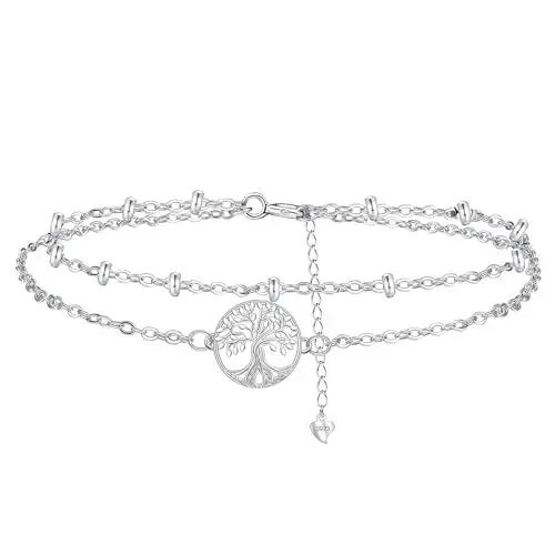 Produktbild: Hifeeled Lebensbaum Armband Damen 925 Sterling Silber mit Baum des Lebens Anhänger für Frauen Original Schmuck Geschenk - Verstellbarer (16+4cm)