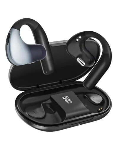 Produktbild: HIFI WALKER Open Ear Kopfhörer Bluetooth 5.3 mit 16,2 mm HiFi-Treiber, 12 Std. Musik, 8 Std. Anruf, Bluetooth Kopfhörer Sport zum Joggen, Fitness und Laufen, Multi-Device-Verbindung, 50 Std. Standby