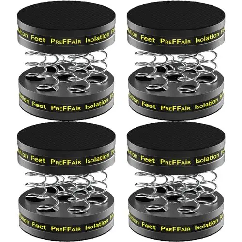 Produktbild: HiFi Lautsprecher Isolationsfüße Spike Pads Lautsprecherständer Füße HiFi Absorber füße Gerätefüße Stoßdämpfer Untersetzer Mit Rutschfestem Gummi für Verstärker Subwoofer Plattenspieler