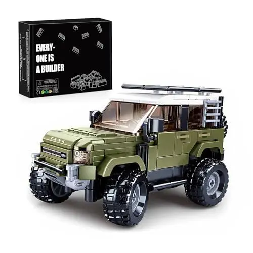 Produktbild: HIGH GODO Jeep Offroad Auto Klemmbausteine, City Champions Modell Speed Auto-Bausatz 317 Teile 1:35, Geschenke Spielzeug für Kinder ab 6 Jahren Jungen und Mädchen
