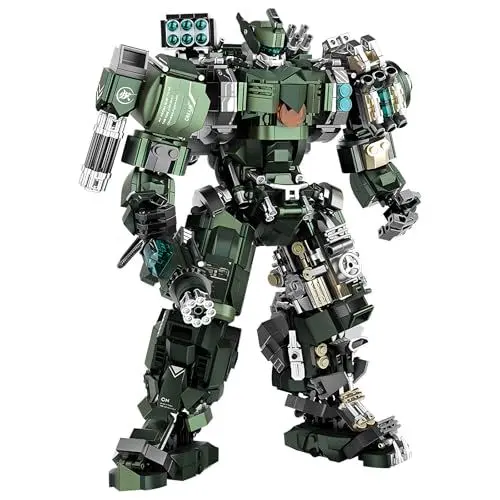 Produktbild: HIGH GODO Technik Mech Roboter Klemmbausteine Spielzeug, 1403 Teile Hard Core Industrial Style Action Roboter Modell, Creator Geschenke für Erwachsene oder Jugendliche