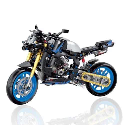 Produktbild: HIGH GODO Technik Motorrad Klemmbausteine, 638 Teile 1:8 Modellbausatz TM40 Technic Motorcycle, Spielzeug Geschenk Erwachsene oder Jungen 6 7 8 9 10 11 12+ Jahre
