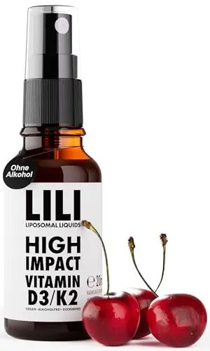 Produktbild: High Impact Vitamin D3 + K2 Spray - liposomales Liquid mit 1.000 IE + K2 pro Sprühstoß (hochdosiert) | 160 Sprühstöße | vegan, alkoholfrei & zuckerfrei