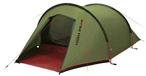Produktbild: High Peak Leichtgewicht Zelt Kite 3, Campingzelt mit Vorbau, Trekkingzelt für 3 Personen, Tunnelzelt nur 3,3 kg, Dauerventilation, 3000 mm wasserdicht, Wetterschutz Eingang, kleines Packmaß