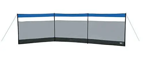 Produktbild: High Peak Windschutz Mistral, Strandschutz mit Lichtquellenfenster, 4 Stahlgestänge, variabler Aufbau möglich, grau/dunkelgrau/Blau