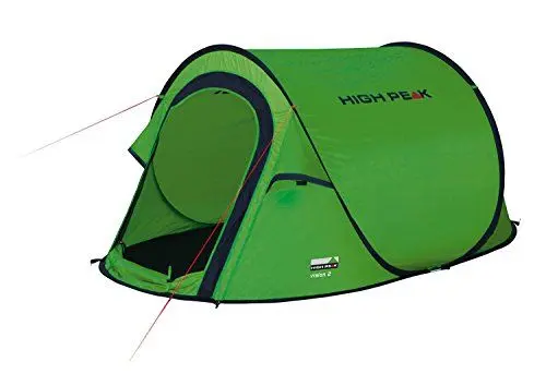 Produktbild: High Peak Wurfzelt Vision 2, Pop Up Zelt für 2 Personen, Festivalzelt freistehend, super leichtes Schnellöffnungs-Wurfzelt, 2000 mm wasserdicht, Ventilationssystem, Moskitoschutz