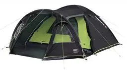 Produktbild: High Peak Kuppelzelt Mesos 4, Campingzelt mit Vorbau, 2 Eingänge, Iglu-Zelt für 4 Personen, doppelwandig, 4.000 mm wasserdicht, Ventilationssystem, Zeltboden, Moskitoschutz, Klarsichtfolien-Fenster, dunkelgrau/grün