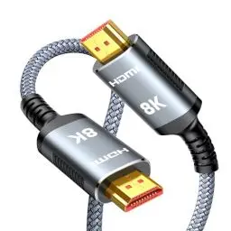 Produktbild: Highwings HDMI Kabel 5Meter 8K, HDMI 2.1 Kabel 48Gbps Ultra Highspeed 8K@60Hz 4K@120Hz 7680P HDR10 eARC DTS:X 3D HDCP 2.2&2.3, Kompatibel mit PS5/4/3 X-Box HDTV Blu-ray Player