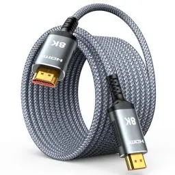 Produktbild: Highwings HDMI Kabel 10Meter 8K, HDMI 2.1 Kabel 48Gbps Ultra Highspeed 8K@60Hz 4K@120Hz 7680P HDR10 eARC DTS:X 3D HDCP 2.2&2.3, Kompatibel mit PS5/4/3 HDTV Blu-ray Player Monitor