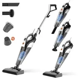 Produktbild: Hihhy Staubsauger, 20000 PA Stielstaubsauger mit Kabel, 600W Staubsauger Beutellos, 6 M Netzkabel, 9 Zusätzliche Filter, für Auto, Haus, Tierhaare