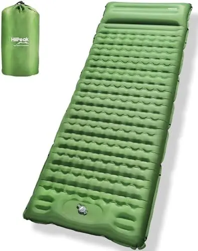 Produktbild: HiiPeak Isomatte Selbstaufblasend Ultraleicht für Outdoor Camping, luftmatratze selbstaufblasend kleines packmaß, aufblasbare Zelt matratze campingmatte mit kopfkissen schlafmatte mit Fußpumpe