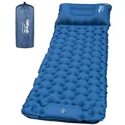 Produktbild: HiiPeak isomatte selbstaufblasend hoch Camping luftmatratze mit integrierten kopfkissen Outdoor campingmatte schlafmatte kleines packmass mit Fußpumpe luftzellenmatte aufblasbar