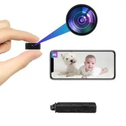 Produktbild: HiKam 4K HD Kleine Kamera, Live Übertragung Handy App, Überwachungskamera Innen Überwachung Hundekamera, Bewegungserkennung, Nachtsicht, Alarm auf Handy, E-Mail-Alarm,aufzeichnung, 3Pro