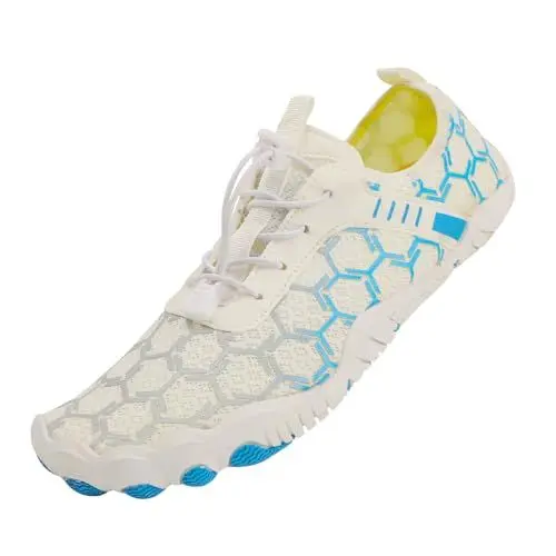 Produktbild: Barfußschuhe Damen Herren Breite Zehenbox Wasserschuhe Barfußtrainer Frauen Männer zum Wandern Laufen Fitnessstudio Strand Surfen Fahren