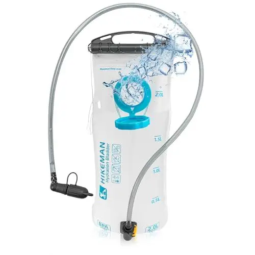 Produktbild: HIKEMAN Outdoor Trinkblase Wasserblase Trinkbeutel - 2L Wasserbeutel für Rucksack,Hydration Bladder für Outdoor,Wandern,Camping,Bergsteigen,Laufen,Radfahren
