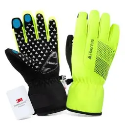 Produktbild: HIKENTURE Winterhandschuhe- (Mit 3M Thinsulate Insulation) - Warme Fahrradhandschuhe Herren Damen Winter - wasserdichte Touchscreen Handschuhe Fahrrad Winter - Winterhandschuhe Fahrrad-A4-XL