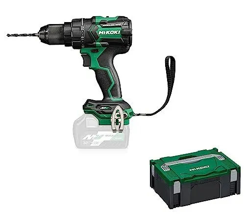 Produktbild: HiKOKI Akku-Bohrschrauber - 36 V, 155 Nm, 13 mm Metall Schnellspannbohrfutter - Brushless, RFC-Technologie, Aluminiumgehäuse, LED-Licht - Inkl. praktischem Transportkoffer - Ohne Akku & Ladegerät