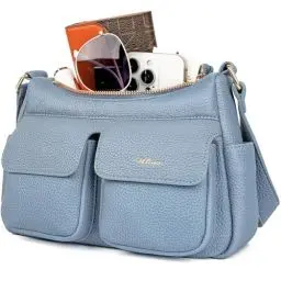 Produktbild: HILAEX Umhängetasche Damen Crossbody Bag Damen Leder Handtasche Klein Umhängetasche Schultertasche Damen für Tägliches Arbeiten, Einkaufen, Reisen