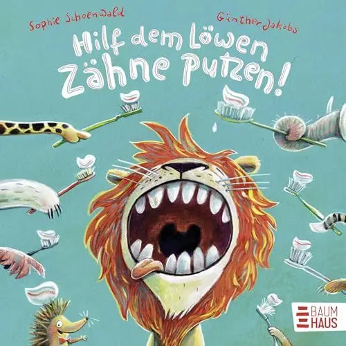 Produktbild: Hilf dem Löwen Zähne putzen! (Pappbilderbuch) (Zoo-Reihe)