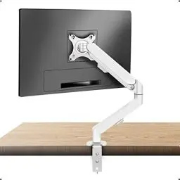 Produktbild: HILLPORT Monitor Halterung Weiß für 17-34 Zoll Bildschirme Monitorhalterung 1 Monitor, Höhenverstellbar mit Neigungen, Schwenken, Bildschirmhalterung von 2-9 kg VESA 75 & 100 mm M5W