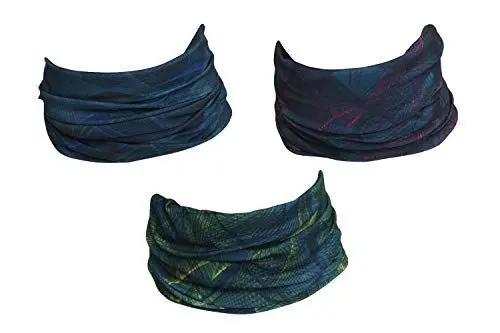Produktbild: Hilltop 3 x Motorrad Multifunktionstuch, Schlauchtuch, Sport-Halstuch, Bandana / 3-er Set in aktuellen Designs, 3er Set:Space Carpet