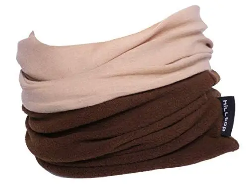 Produktbild: Hilltop Polar Halstuch, Multifunktionstuch, Kopftuch, Schlauchschal, Schal mit Fleece, Cooles Design in Trendfarben, für Damen und Herren, Farbe:braun uni