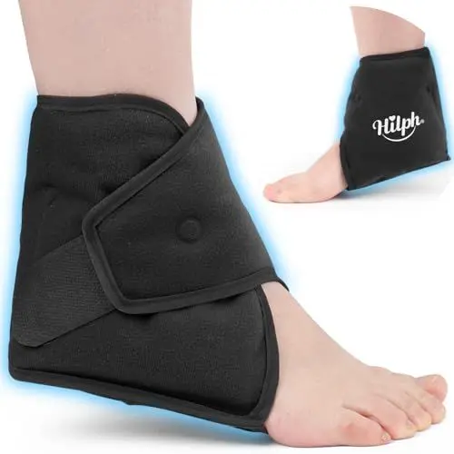 Produktbild: Hilph Kühlmanschette Fuß, Kühlpads Fußgelenk für Verstauchte Knöchel, Fußgelenkbandage Knöchelbandage für Geschwollene und Gebrochene, Knöchel, Sportverletzungen, Knöchelchirurgie -Schwarz