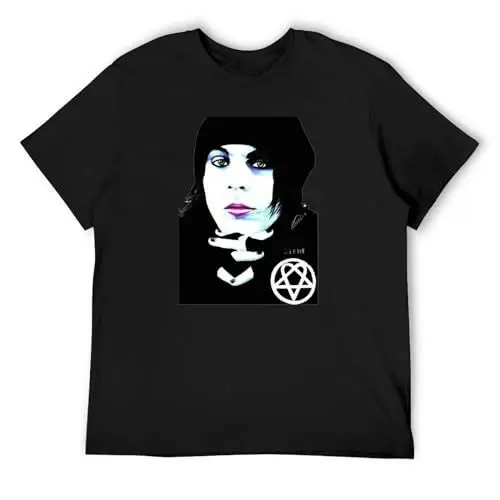 Produktbild: Him Ville Valo Portrait Shirt Dmn Men's T-Shirt Unisex Black Men Tees XXL