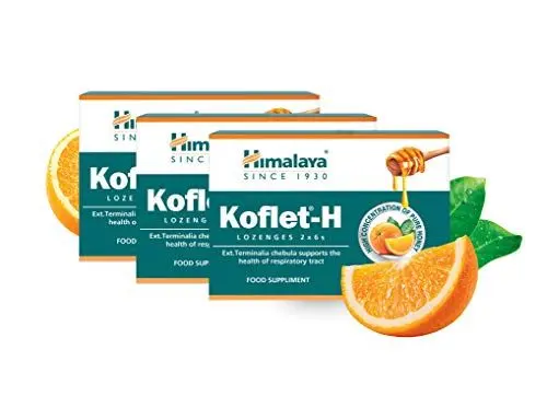 Produktbild: Himalaya Kvonlet-H Orange Flavor Fortified mit Honey und Essential Öls, Husten Drop 3 Rudel von 12 Lozenges