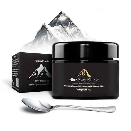 Produktbild: Himalayan Shilajit, Reines Mumijo Shilajit, Glutenfrei, ohne Zuckerzusatz, 15g - Fitgun Foods (1 Count)