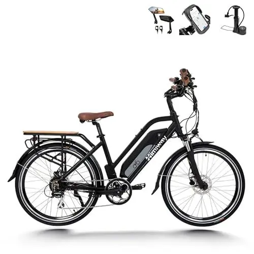Produktbild: Himiway City Pedelec E-Bike mit 250W Motor für Damen & Herren,26 Zoll Elektrisches City Bike mit 36V 18,2Ah 655Wh Akku,Elektrofahrrad bis 120km für Pendeln, hydraulische Bremsen,CE-Konform