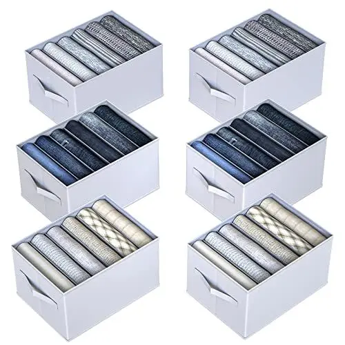 Produktbild: Schrank Organizer 6 Stück für Hosen Hemden Unterwäsche, Kleiderschrank Organizer Schubladen Ordnungssystem
