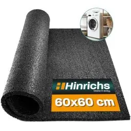 Produktbild: Hinrichs Antivibrationsmatte für Waschmaschinen 60 x 60 cm - Gummimatte - Zuschneidbare Dämmmatte als Waschmaschinenunterlage - Rubber Mat