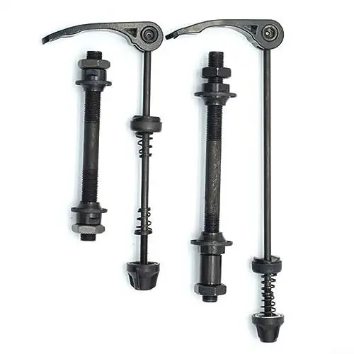 Produktbild: Hinterradachse vorne hinten Schnellspannspieße mit -25 mm Nabenlager Achse, Schnellspanner, Spieße, Kugellager