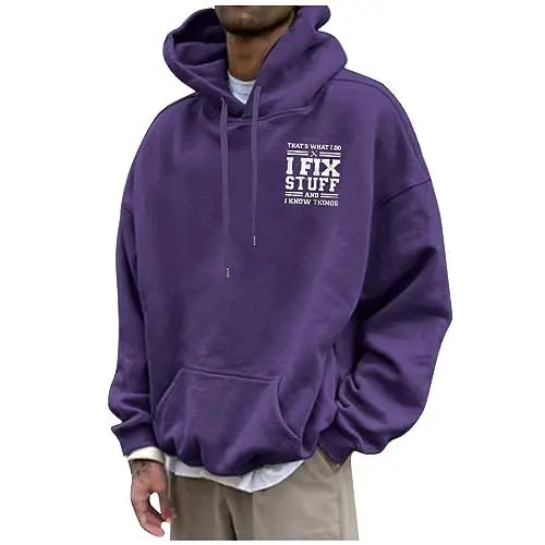 Produktbild: Generisch Deutschland Jacke Herren,Übergrößen Hoodie Sweater Herren Kapuzenpullover In Weiches Material Für Freizeit Und Sport（Violett,6XL）