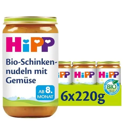 Produktbild: HiPP Bio-Schinkennudeln mit Gemüse, 6er Pack (6 x 220 g)