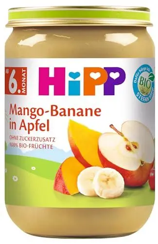 Produktbild: HiPP Früchte Mango-Banane in Apfel, 6er Pack (6 x 190 g)