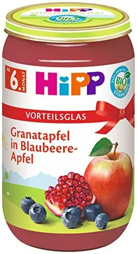 Produktbild: HiPP Granatapfel in Blaubeere-Apfel, 6er Pack (6 x 250 g)