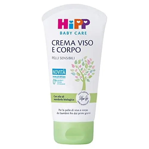 Produktbild: HiPP - Baby Care Feuchtigkeitscreme für Gesicht und Körper für Kinder und Babys, für empfindliche Haut, mit Bio-Mandelöl, 1 x 75 ml