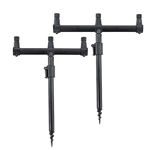 Produktbild: Hirisi Tackle Aluminium Karpfen Angelrute Pod Set Banksticks und Buzz Bar für 3 Angelruten (40-60)